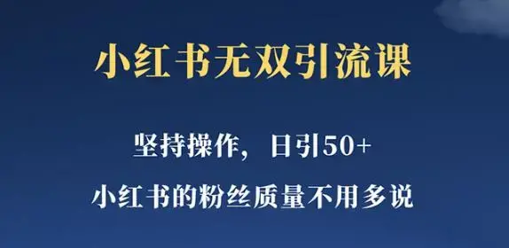 小红书无双课一天引50+女粉，不用做视频发视频，小白也很容易上手拿到结果【仅揭秘】-图片1
