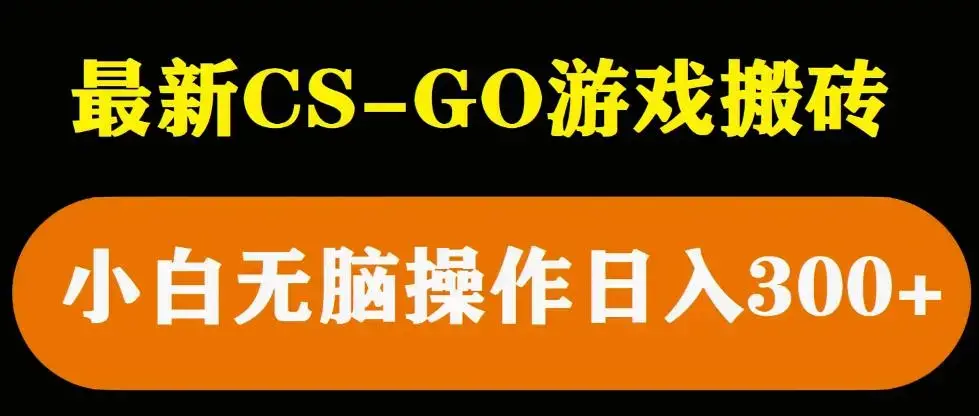 最新csgo游戏搬砖游戏，无需挂机小白无脑也能日入300+-图片1